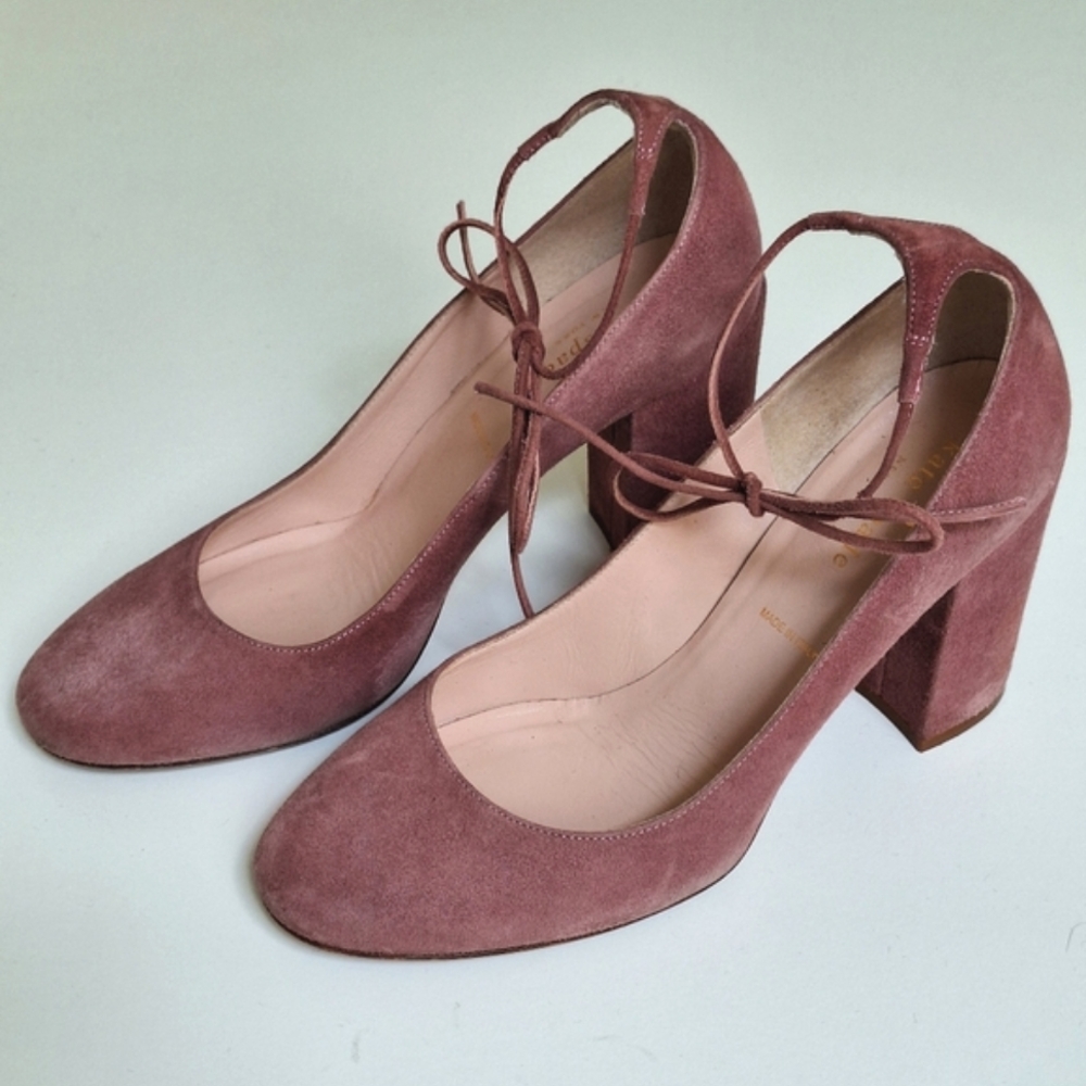 Kate Spade Pink Suede Heels | Size 7